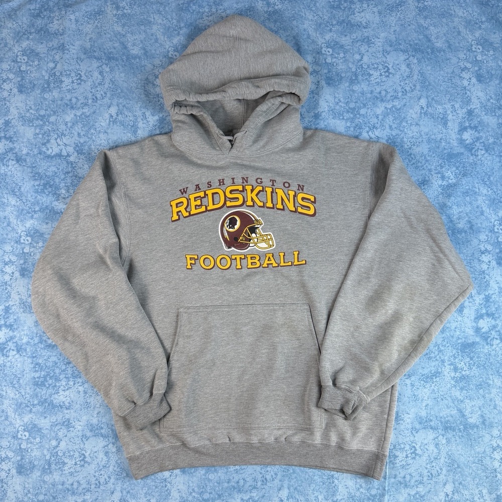 Vintage Reebok Washington Redskins NFL Hoodie Pullover Sweatshirt Burgundy